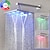 abordables Grifos de ducha-Grifo de ducha Conjunto - Alcachofa incluida LED Montaje fijo Moderno Galvanizado Apertura Interna Válvula Cerámica Bath Shower Mixer Taps