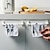 tanie Przechowywanie i organizacja-Plastikowy uchwyt do zawieszania wieszak na ręczniki wielofunkcyjny drzwi do szafki z tyłu akcesoria kuchenne organizator do przechowywania w domu