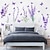 preiswerte Wand-Sticker-Wandaufkleber, 2 Bögen lila Lavendel-Wandaufkleber, abnehmbar, DIY-Schlafzimmerdekoration, Wohnzimmer, Veranda, dekorative Aufkleber