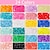 billige Skjønnhetsverktøy-24 rutenettfarger engangs gummibåndboks for barn regnbueflettet hår pannebånd kam hårløkkesett