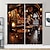 abordables Rideaux-Rideau de bar vintage à 2 panneaux, rideau occultant pour salon, chambre à coucher, traitements de fenêtre de cuisine, isolation thermique, obscurcissement de la pièce