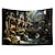 お買い得  風景タペストリー-ファンタジー壊れた城タペストリー壁アート大型タペストリー壁画装飾写真の背景毛布カーテン家の寝室のリビングルームの装飾