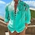 זול חולצת הוואי לגברים-יום האהבה פרחוני חולצת גברים קז&#039;ואל ללבוש יומיומי לצאת סוף שבוע באביב&amp;amp; צווארון עומד קיץ שרוול ארוך צהוב, כחול s, m, l slub