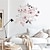 cheap Wall Stickers-Wall Sticker Watercolor Pink Flower Blossom and Leaf Home Background Decoration Removable New Wall Sticker
