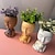 abordables Statues-pot de fleurs en forme de visage, joli visage de dame serrant une plante de chat, grands pots pour plantes d&#039;intérieur et d&#039;extérieur, jardinière de cactus en résine avec trou de drainage