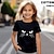 ieftine tricouri 3d fete-Fete 3D Pisica Tricou Tricouri Manșon scurt Tipărire 3D Vară Activ Modă Drăguţ 100% Bumbac Copii 3-12 ani Stil Nautic În aer liber Casual Zilnic Fit regulat