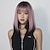 cheap Synthetic Trendy Wigs-Synthetic Wig Uniforms Career Costumes Princess Straight kinky Straight Middle Part Layered Haircut Machine Made Wig 14 inch Black / Purple Synthetic Hair Women&#039;s Cosplay Party Fashion Purple