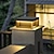 preiswerte Post Light-Außenpfostenleuchten, Retro-Außen-LED-Deckzaun-Kappenleuchte für Terrasse, Gartendekoration, Zaunleuchten, warmweißer Edelstahl, schwarze Außensäule, 110–240 V
