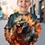 levne chlapecké 3D mikiny a mikiny-Chlapecké 3D Dinosaurus Mikina Pullover Dlouhý rukáv 3D tisk Jaro Podzim Módní Šik ven Chladný Polyester Děti 3-12 let Tričkový Venkovní Ležérní Denní Běžný