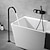 Недорогие Смесители для ванны-Смеситель для ванны - Современный современный Электропокрытие Свободно стоящий Керамический клапан Bath Shower Mixer Taps