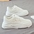 ieftine Adidași de Damă-Pentru femei Adidași Pantofi albi Pantofi de tată În aer liber Zilnic Vară Dantelă Platformă Vârf rotund Sportiv Casual Plimbare PU Dantelat Alb Mov Maro