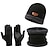 cheap Men&#039;s Hats-Men&#039;s Beanie Hat Hat and Scarf Hat &amp; Gloves Set Black Burgundy Solid Color Warm Breathable Soft Heat Retaining