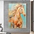 preiswerte Tiergemälde-Abstraktes Pferde-Ölgemälde auf Leinwand, handgemalt, großes Original-Pferde-Leinwandbild, moderne Tier-Wandkunst für Wohnzimmer, Schlafzimmer, ohne Rahmen