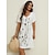 voordelige Jurken met print-Dames Casual jurk Ombre Bloemig Afdrukken V-hals Mini-jurk Dagelijks Vakantie Korte mouw Zomer Lente