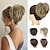 Χαμηλού Κόστους Σινιόν-ανακατεμένο κουβάρι ακατάστατο μαλλί σε σινιόν μαλλιών με πλάγια χτένα, φυσικά ρυθμιζόμενα ευέλικτα συνθετικά μαλλιά για γυναίκες κορίτσια