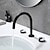 رخيصةأون حنفيات مغاسل الحمام-بالوعة الحمام الحنفية - واسع الانتشار مطلي واسع الأنتشار مقبضين ثلاثة ثقوبBath Taps