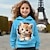 cheap Girl&#039;s 3D Hoodies&amp;Sweatshirts-Girls&#039; 3D Cat Hoodie Pullover Pink Long Sleeve 3D Print Spring Fall Active Fashion Cute Polyester Kids 3-12 Years Hooded Outdoor Casual Daily Regular Fit