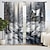 preiswerte Vorhänge &amp; Gardinen-2 Stück Landschaftsmalerei-Serie Vorhänge 3D-Digitaldruck Stoffvorhänge Fenstergitter