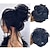 baratos Puxos-Garra clipe de cabelo bagunçado coque scrunchies extensão encaracolado ondulado bagunçado clipe sintético em garra chignon para mulher updo peruca