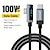 cheap Cell Phone Cables-Essager 100W USB C To USB C Fast Charger 90 Degree Angle Charging Cable Display 5A Fast Charging USB C Data Cord