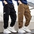 cheap Bottoms-Kids Boys Pants Trousers Pocket Letter Soft Comfort Pants School Fashion Cool Black Khaki Mid Waist