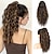 cheap Ponytails-Highlight Ponytail Extension PT002 Tia Claw Long Multi Layered Fluffy Thick Wavy Curly Jaw Clip in Fake Pony Tails Fake Hair Soft Synthetic Hairpiece Chocolate Brown Blonde Highlights