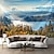 cheap Landscape Tapestry-Landscape Mountain Valley Hanging Tapestry Wall Art Large Tapestry Mural Decor Photograph Backdrop Blanket Curtain Home Bedroom Living Room Decoration