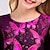 olcso lány 3D-s ruhák-Girls &#039; 3D Pillangó Ruha Hosszú ujj 3D nyomtatás Tavasz Ősz Sport &amp; Szabadtéri Napi Szabadság aranyos stílus Alkalmi gyönyörű Gyerekek 3-12 év hétköznapi ruha A vonalú ruha Térd feletti Poliészter