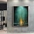 billige Abstrakte malerier-håndlaget oljemaleri lerret veggkunst dekorasjon moderne grønn abstrakt ray of hope for hjemmeinnredning rullet rammeløst ustrukket maleri