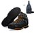 cheap Sports-Men&#039;s Hiking Boots and Bag Set Sneakers Waterproof Trekking Walking Shoes Outdoor Ankle Boots Shock Absorption Breathable Wearable Lightweight Hiking Climbing Camping Caving Faux Leather