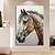 זול ציורי בעלי חיים-אמנות קיר מצוירת ביד סוס ציור שמן בעלי חיים ציור שמן מרקם ציור אבסטרקט עיצוב חדש בד אמנות קיר ציור בד לסלון חדר שינה קישוט הבית מוכן לתלייה או קנבס