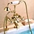 abordables Robinets pour baignoire-Robinet de baignoire - Moderne contemporain Plaqué Baignoire romaine Soupape céramique Bath Shower Mixer Taps