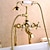 ieftine Robinete de Vană-Robinete de Vană - Contemporan modern Galvanizat Vană Romană Valvă Ceramică Bath Shower Mixer Taps