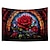 Χαμηλού Κόστους ταπετσαρίες τέχνης-βιτρό τριαντάφυλλο κρεμαστή ταπισερί τοίχου τέχνη μεγάλη ταπετσαρία τοιχογραφία διακόσμηση φωτογραφία σκηνικό κουβέρτα κουρτίνα σπίτι υπνοδωμάτιο διακόσμηση σαλονιού