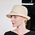 tanie Kapelusze na przyjęcia-kapelusze kapelusz słomkowy z włókna kapelusz przeciwsłoneczny ślub na co dzień elegancka ochrona przeciwsłoneczna z nakryciem głowy z koralikami