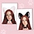 abordables Accessoires de coiffure-accessoires de performance d&#039;Halloween coiffure oreilles de chat (pain en forme d&#039;oreille de chat cuit à la vapeur) bandeau chat fille oreilles de chat collier ensemble d&#039;accessoires pour cheveux