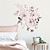 halpa Seinätarrat-seinätarra akvarelli vaaleanpunainen kukka kukka ja lehti kodin taustakoriste irrotettava uusi seinätarra
