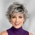 cheap Older Wigs-Synthetic Wig Curly With Bangs Machine Made Wig Short A1 A2 A3 A4 A5 Synthetic Hair Women&#039;s Soft Fashion Easy to Carry Blonde Silver Gray