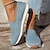 abordables Zapatillas de mujer-Mujer Zapatillas de deporte Slip-Ons Zapatos Confort Diario Tacón Plano Dedo redondo Moda Casual Confort Zapatos de Paseo Flying Weaving Mocasín Negro Azul Oscuro Beige