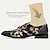 رخيصةأون أحذية أوكسفورد للرجال-أحذية رجالية رسمية سوداء مطرزة بالزهور من جلد البقر الإيطالي المحبب بالكامل برباط مقاوم للانزلاق