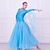 cheap Ballroom Dancewear-Ballroom Dance Dress Splicing Crystals / Rhinestones Women&#039;s Performance Party Long Sleeve Spandex Organza