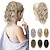 cheap Ponytails-Ponytail Extension 12 Short Claw Ponytail Extension Wavy Curly Jaw Clip in Pony tails Hair Extension Natural Synthetic Hairpiece for Women