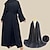 billige Arabisk muslim-sett med kvinners 2 deler abaya kjole frakk antrekk arabisk muslim religiøs saudi arabisk kjole abaya arabisk muslim sjal hijab skjerf 2 stk kvinner ramadan arabisk muslim islamsk
