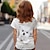 お買い得  トップス-女の子 3D 犬 Ｔシャツ シャツ 半袖 3Dプリント 夏 活発的 ファッション かわいいスタイル ポリエステル 子供 3〜12年 クルーネック アウトドア カジュアル 日常 レギュラー