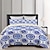 billige eksklusivt design-Tie-Dye Style Set Soft 3-Piece Luxury Cotton Bedding Set Home Decor Gift King Queen Duvet Cover