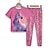 olcso Lányok 3D pizsama-Lány 3D Egyszarvú Póló és nadrág pizsama szett Rövid ujjú 3D nyomtatás Nyár Tavasz Ősz Aktív Divat aranyos stílus Poliészter Gyerekek 3-12 év Terített nyak Otthon Hétköznapi Otthoni Normál
