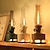 abordables Luces decorativas-Lámpara de queroseno inteligente, lámpara de mesa de bar recargable, luz nocturna, lámpara de atmósfera antigua, 10 modos de luz de atenuación, lámpara de mesa decorativa de regalo