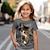 お買い得  トップス-女の子 3D 猫 Ｔシャツ シャツ 半袖 3Dプリント 夏 活発的 ファッション かわいいスタイル ポリエステル 子供 3〜12年 クルーネック アウトドア カジュアル 日常 レギュラー