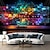 cheap Blacklight Tapestries-Blacklight Tapestry UV Reactive Glow in the Dark Periodic Table of Elements Trippy Misty Hanging Tapestry Wall Art Mural for Living Room Bedroom
