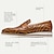 billiga Slip-ons och loafers till herrar-herr loafers retro romerska mulor vintage handvävt läder penny